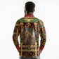 Sekhmet Long Sleeve Polo Shirt with Eye of Ra and Sacred Lion Symbol in Egyptian Healer