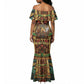 Sekhmet Mermaid Dress with Eye of Ra and Sacred Lion Symbol in Egyptian Healer
