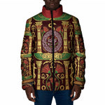 Sekhmet Padded Jacket with Eye of Ra and Sacred Lion Symbol in Egyptian Healer