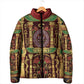 Sekhmet Padded Jacket with Eye of Ra and Sacred Lion Symbol in Egyptian Healer
