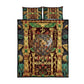 Sekhmet Quilt Bed Set with Eye of Ra and Sacred Lion Symbol in Egyptian Healer