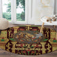 Sekhmet Round Carpet with Eye of Ra and Sacred Lion Symbol in Egyptian Healer