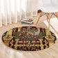 Sekhmet Round Carpet with Eye of Ra and Sacred Lion Symbol in Egyptian Healer