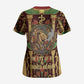 Sekhmet Scrub Top with Eye of Ra and Sacred Lion Symbol in Egyptian Healer