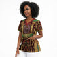 Sekhmet Scrub Top with Eye of Ra and Sacred Lion Symbol in Egyptian Healer