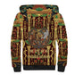 Sekhmet Sherpa Hoodie with Eye of Ra and Sacred Lion Symbol in Egyptian Healer