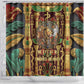 Sekhmet Shower Curtain with Eye of Ra and Sacred Lion Symbol in Egyptian Healer