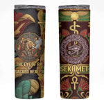 Sekhmet Skinny Tumbler with Eye of Ra and Sacred Lion Symbol in Egyptian Healer