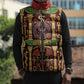 Sekhmet Sleeveless Puffer Jacket with Eye of Ra and Sacred Lion Symbol in Egyptian Healer