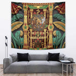 Sekhmet Tapestry with Eye of Ra and Sacred Lion Symbol in Egyptian Healer
