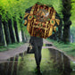 Sekhmet Umbrella with Eye of Ra and Sacred Lion Symbol in Egyptian Healer