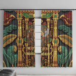 Sekhmet Window Curtain with Eye of Ra and Sacred Lion Symbol in Egyptian Healer