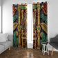 Sekhmet Window Curtain with Eye of Ra and Sacred Lion Symbol in Egyptian Healer