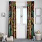Sekhmet Window Curtain with Eye of Ra and Sacred Lion Symbol in Egyptian Healer
