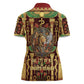 Sekhmet Women Polo Shirt with Eye of Ra and Sacred Lion Symbol in Egyptian Healer