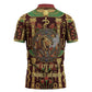 Sekhmet Zipper Polo Shirt with Eye of Ra and Sacred Lion Symbol in Egyptian Healer