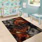 Menhit Egyptian Area Rug Warrior Goddess Fiery Lion Eye Arrows and Blood Battle