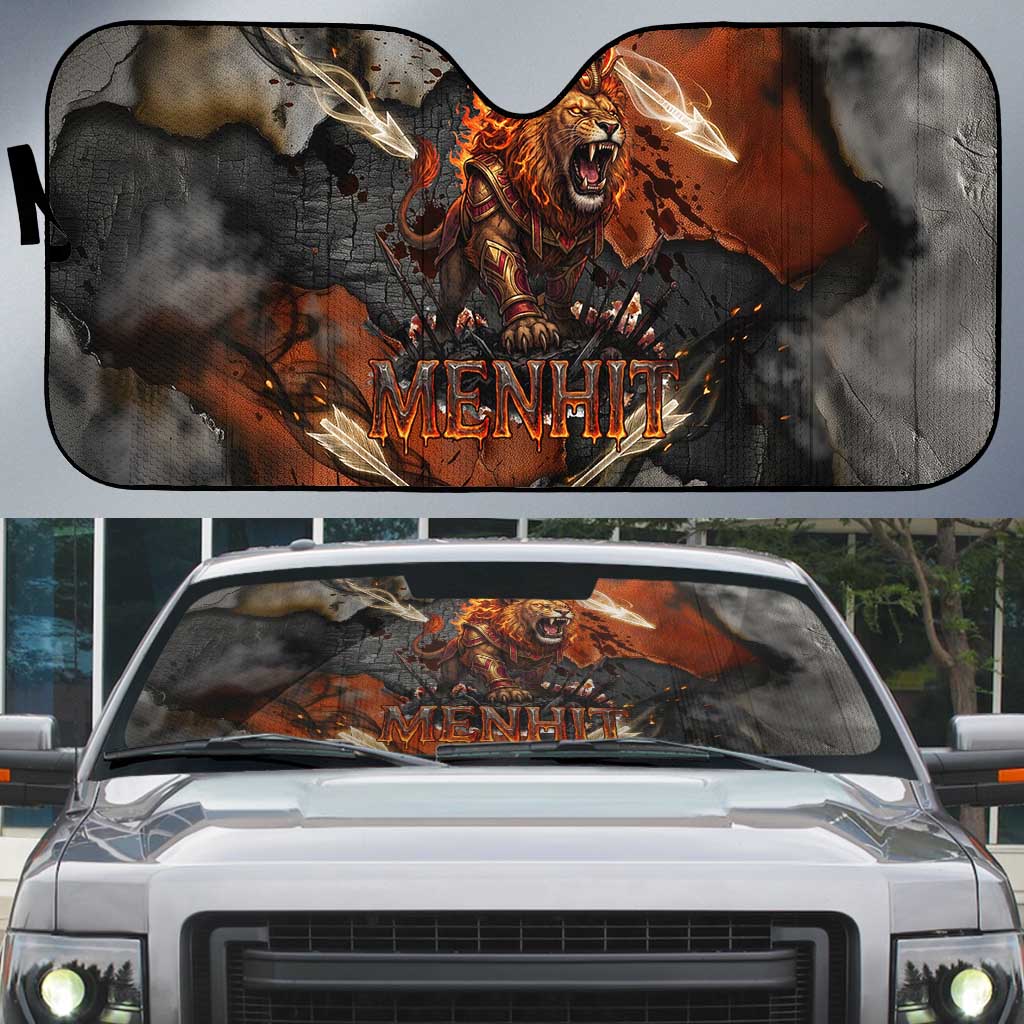 Menhit Egyptian Auto Sun Shade Warrior Goddess Fiery Lion Eye Arrows and Blood Battle