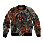 Menhit Egyptian Bomber Jacket Warrior Goddess Fiery Lion Eye Arrows and Blood Battle