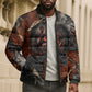 Menhit Egyptian Bomber Puffer Jacket Warrior Goddess Fiery Lion Eye Arrows and Blood Battle