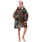 Menhit Egyptian Kid Wearable Blanket Hoodie Warrior Goddess Fiery Lion Eye Arrows and Blood Battle