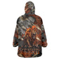 Menhit Egyptian Kid Wearable Blanket Hoodie Warrior Goddess Fiery Lion Eye Arrows and Blood Battle