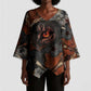 Menhit Egyptian Kimono Sleeve Blouse Warrior Goddess Fiery Lion Eye Arrows and Blood Battle