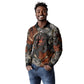 Menhit Egyptian Long Sleeve Polo Shirt Warrior Goddess Fiery Lion Eye Arrows and Blood Battle