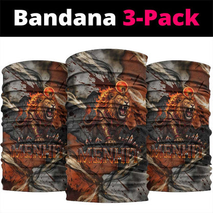 Menhit Egyptian Neck Gaiter Warrior Goddess Fiery Lion Eye Arrows and Blood Battle