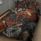 Menhit Egyptian Quilt Bed Set Warrior Goddess Fiery Lion Eye Arrows and Blood Battle