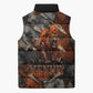 Menhit Egyptian Sleeveless Puffer Jacket Warrior Goddess Fiery Lion Eye Arrows and Blood Battle
