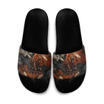 Menhit Egyptian Slide Sandals Warrior Goddess Fiery Lion Eye Arrows and Blood Battle