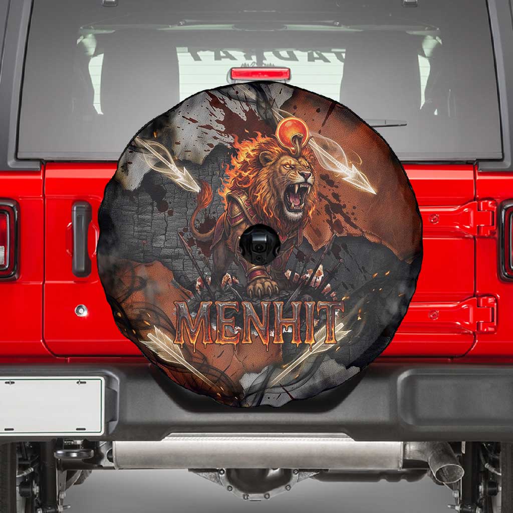 Menhit Egyptian Spare Tire Cover Warrior Goddess Fiery Lion Eye Arrows and Blood Battle