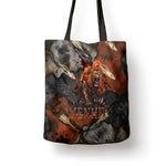 Menhit Egyptian Tote Bag Warrior Goddess Fiery Lion Eye Arrows and Blood Battle