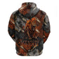 Menhit Egyptian Zip Hoodie Warrior Goddess Fiery Lion Eye Arrows and Blood Battle