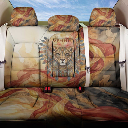 Menhit Back Car Seat Cover Lioness Warrior Goddess Uraeus Serpent Fire and Feathers Ancient Egyptian