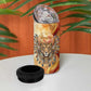 Menhit 4 in 1 Can Cooler Tumbler Lioness Warrior Goddess Uraeus Serpent Fire and Feathers Ancient Egyptian