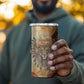 Menhit 4 in 1 Can Cooler Tumbler Lioness Warrior Goddess Uraeus Serpent Fire and Feathers Ancient Egyptian