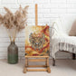 Menhit Canvas Wall Art Lioness Warrior Goddess Uraeus Serpent Fire and Feathers Ancient Egyptian