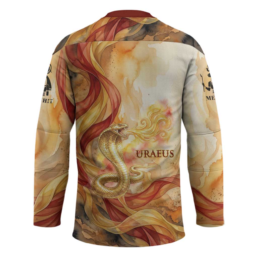 Menhit Hockey Jersey Lioness Warrior Goddess Uraeus Serpent Fire and Feathers Ancient Egyptian