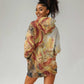 Menhit Hoodie Dress Lioness Warrior Goddess Uraeus Serpent Fire and Feathers Ancient Egyptian