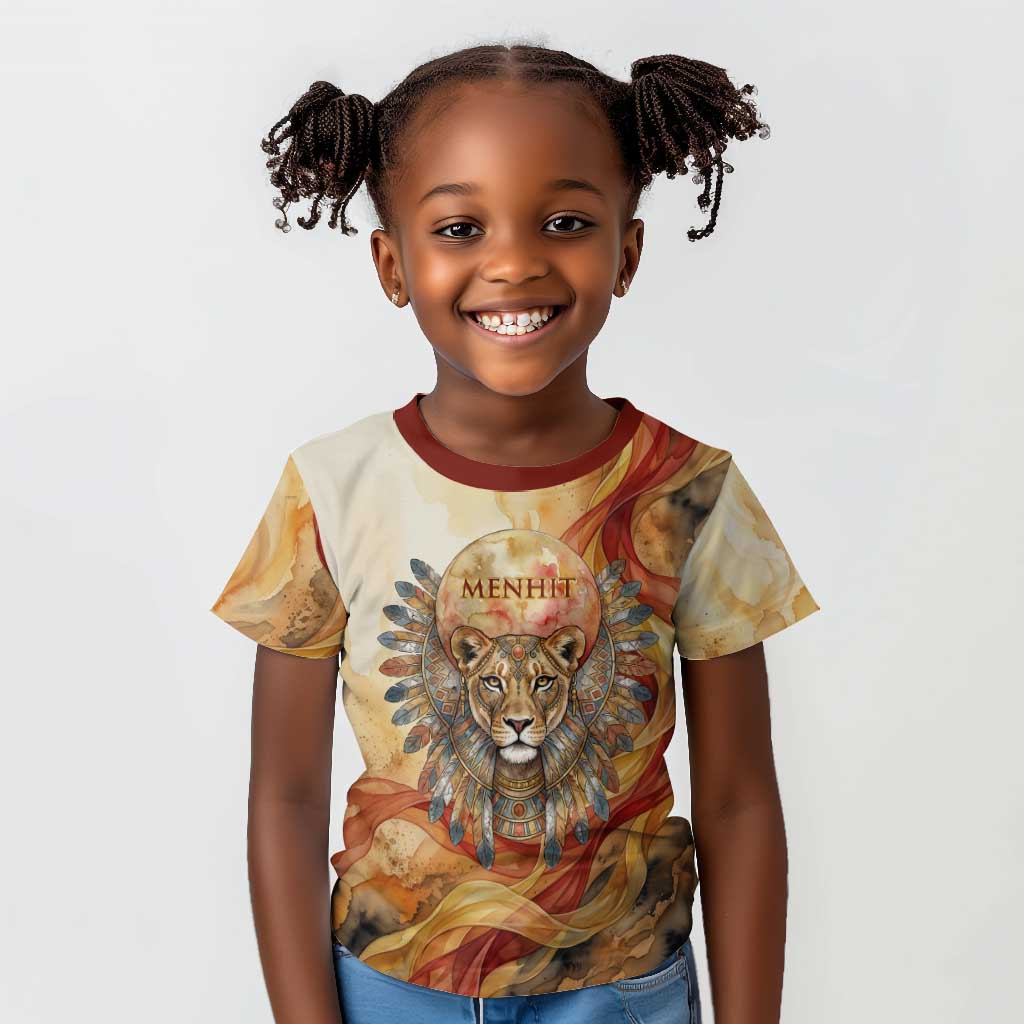 Menhit Kid T shirt Lioness Warrior Goddess Uraeus Serpent Fire and ...
