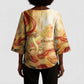 Menhit Kimono Sleeve Blouse Lioness Warrior Goddess Uraeus Serpent Fire and Feathers Ancient Egyptian