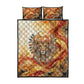 Menhit Quilt Bed Set Lioness Warrior Goddess Uraeus Serpent Fire and Feathers Ancient Egyptian