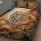 Menhit Quilt Bed Set Lioness Warrior Goddess Uraeus Serpent Fire and Feathers Ancient Egyptian