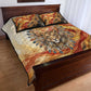 Menhit Quilt Bed Set Lioness Warrior Goddess Uraeus Serpent Fire and Feathers Ancient Egyptian