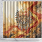 Menhit Shower Curtain Lioness Warrior Goddess Uraeus Serpent Fire and Feathers Ancient Egyptian
