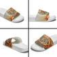 Menhit Slide Sandals Lioness Warrior Goddess Uraeus Serpent Fire and Feathers Ancient Egyptian