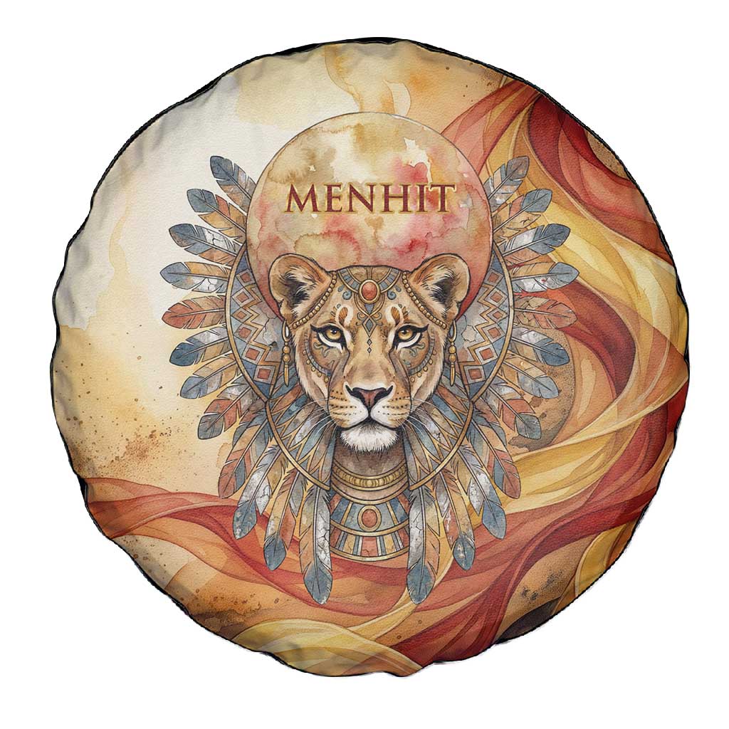 Menhit Spare Tire Cover Lioness Warrior Goddess Uraeus Serpent Fire and Feathers Ancient Egyptian