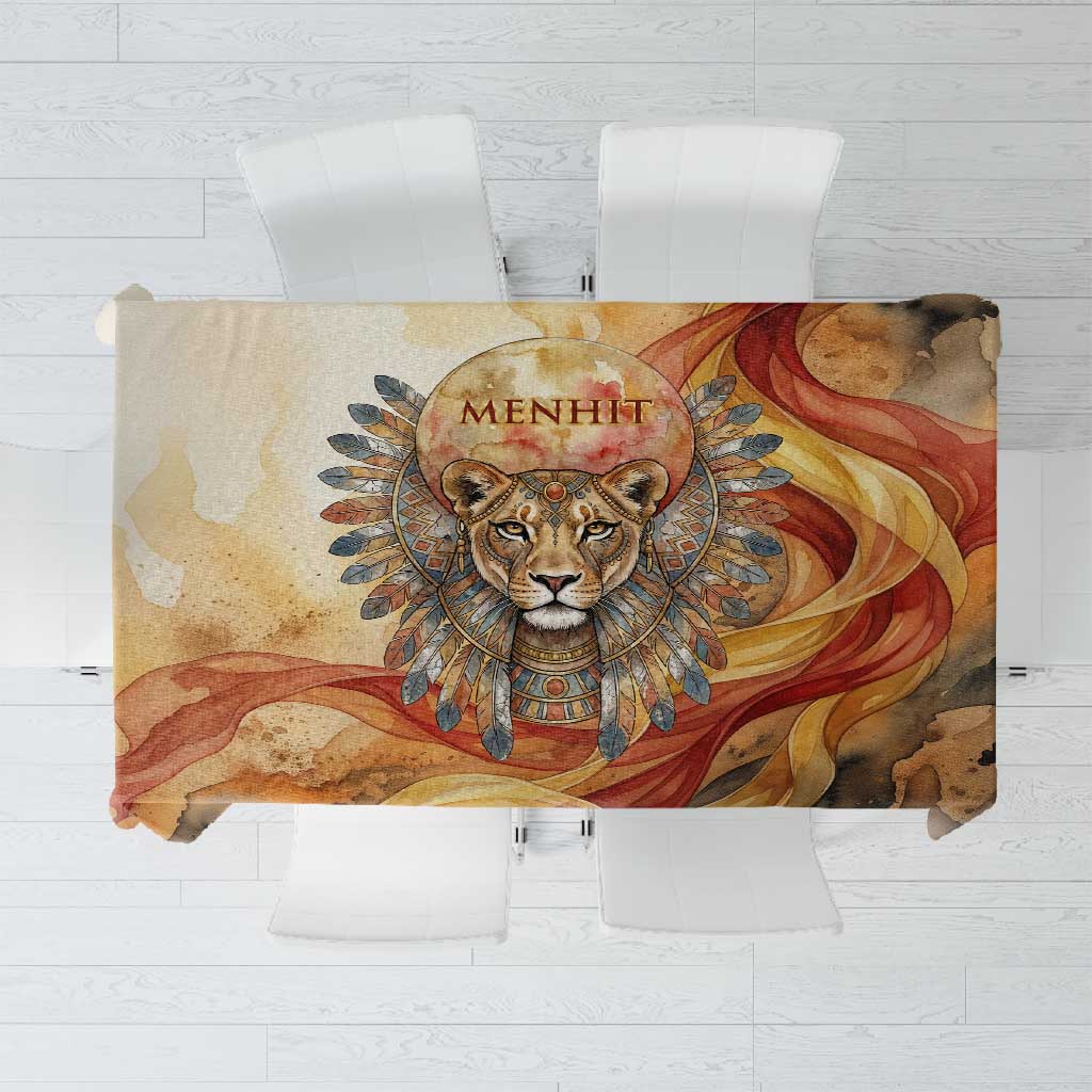 Menhit Tablecloth Lioness Warrior Goddess Uraeus Serpent Fire and ...